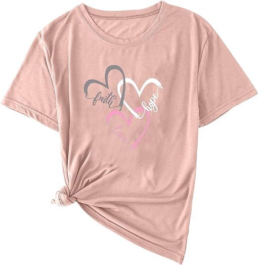 Faith Hope Love hearts, triple hearts T-shirt for Women's - Oshi.pk - Buy & Sell Online