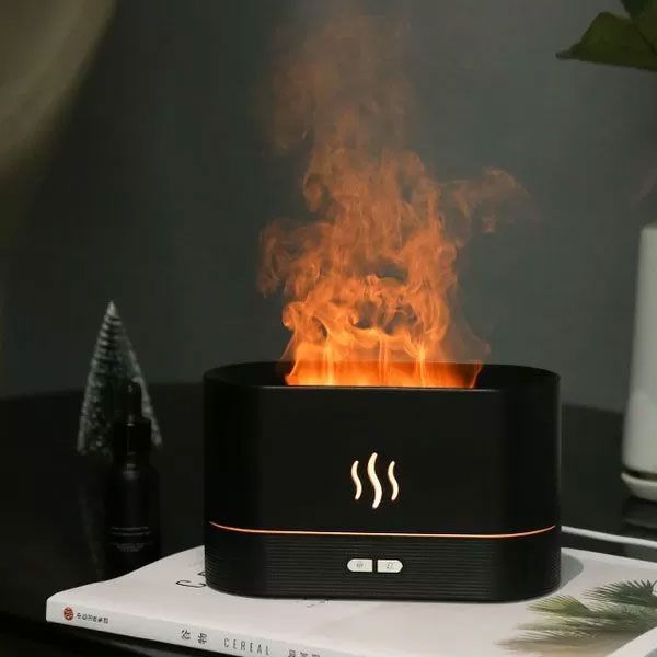 Flame Humidifier And Aroma Diffuser Realistic Flame Effect Portable And Versatile Usage - Oshi.pk - Buy & Sell Online