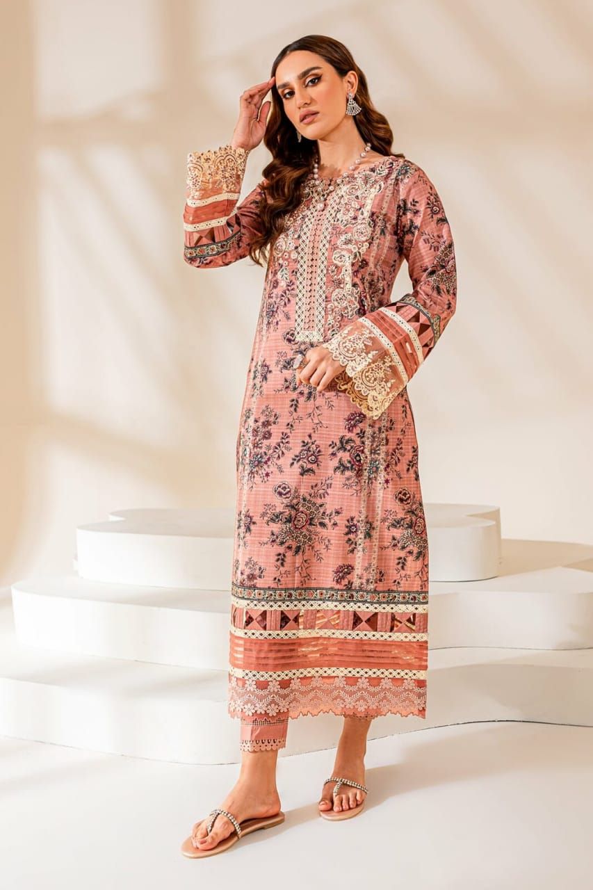 Flora Cotton Satin 2 PC un-stitched by JADE - Oshi.pk - Buy & Sell Online