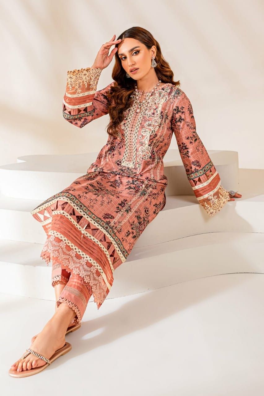 Flora Cotton Satin 2 PC un-stitched by JADE - Oshi.pk - Buy & Sell Online