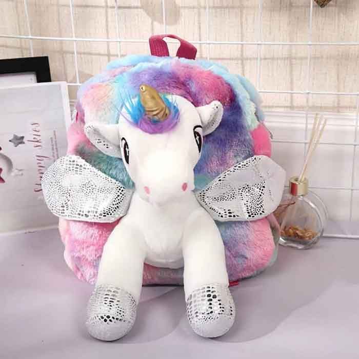 Fluffy Unicorn Backpack for Kids - Oshi.pk - Buy & Sell Online