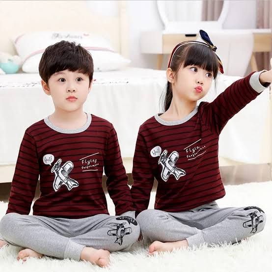Flying Jet Maroon Kids Night Suit - Oshi.pk - Buy & Sell Online