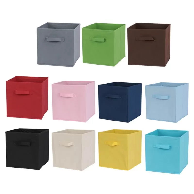 Foldable Storage Cubes Organizer Basket Bin Storage Boxes Storage Container with Handles for Travel Moving Toy Storage Box - Oshi.pk - Buy & Sell Online