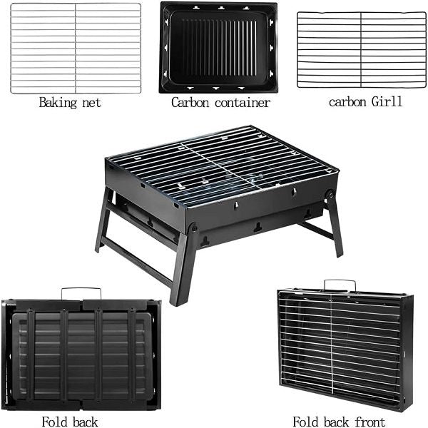 Folding Portable Barbecue Charcoal Grill Barbecue Desk Tabletop Outdoor - Oshi.pk - Buy & Sell Online