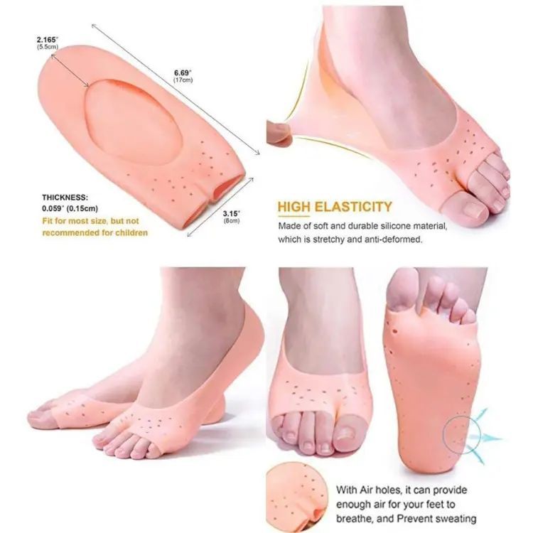 Forefoot Pads Silicone Insoles Orthopedic Shoe Pad Pain Relief Silicone Boat Socks For Women Toe Separator Foot Care Products - Oshi.pk - Buy & Sell Online