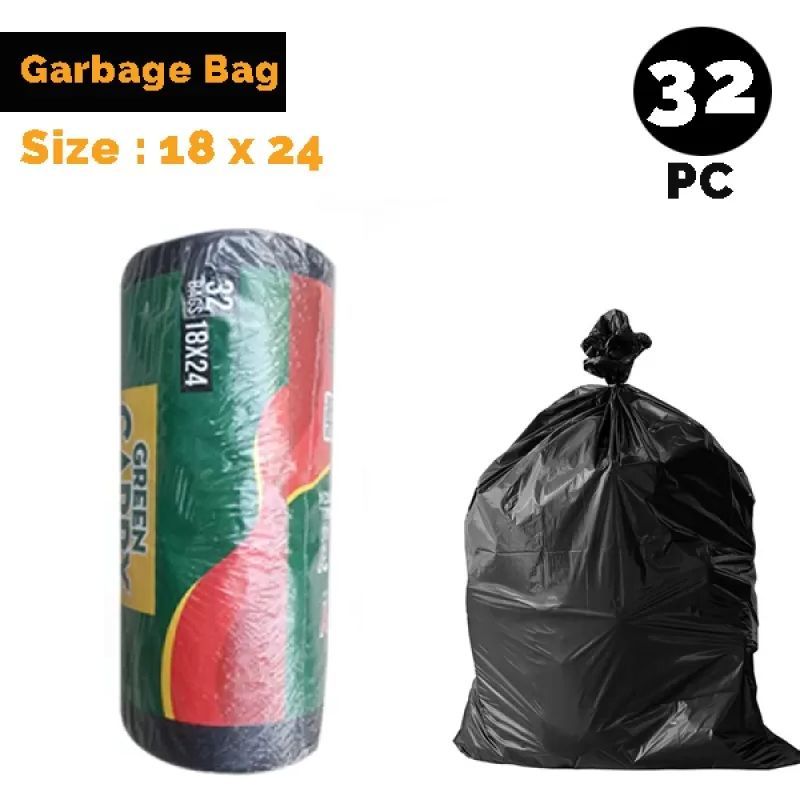 Garbage Bags For Dustbin Pack Of 35 18 X 24 Inch / Garbage Bag (1 Roll / 32 Bags) - Oshi.pk - Buy & Sell Online