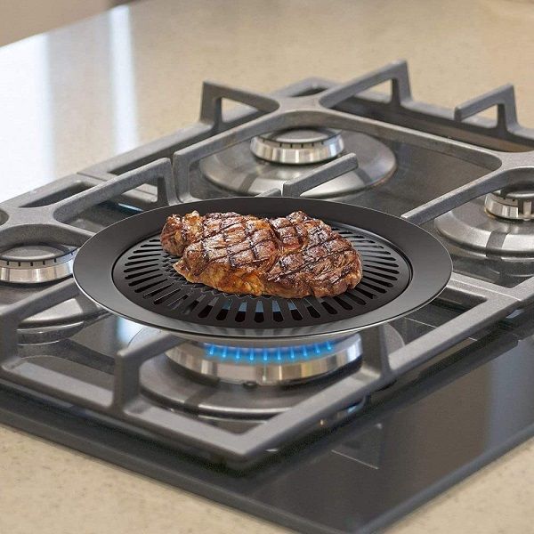 Grill Pan Smokeless Stove 12.5 inch with Removable Plate Electric Gas Stoves - Oshi.pk - Buy & Sell Online