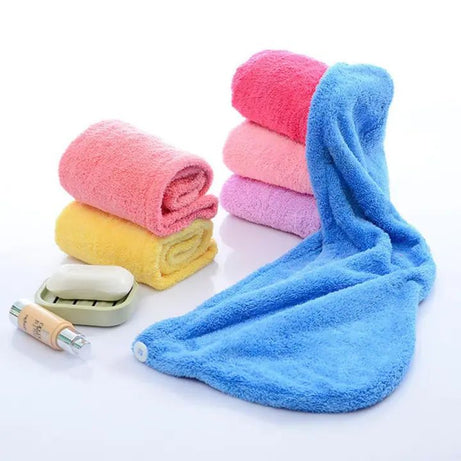 Hair Dryer Cap Towel, Hair Wrap Towel, Bath Cap, Shower Turban, Quick Dryer Towel for Long Short Curly and Straight Hair, Turbie Twist Hair Wrap Towel - Oshi.pk - Buy & Sell Online