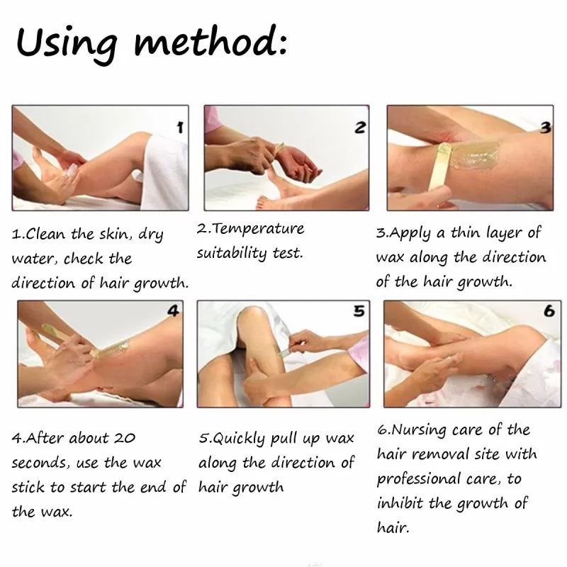 Hair Removing Hard Beans Wax Painless Beauty Wax Bean Body Hair Removal Wax Beads for All Skins Wax Beans for Face Body Legs 100g - Oshi.pk - Buy & Sell Online