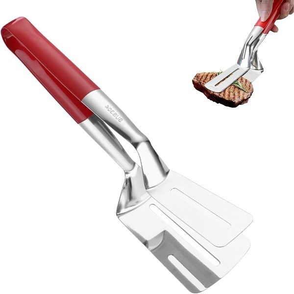 Handle Spatula Tongs Stainless Steel Grill Clamp Spatula Flipper Food Flip Shovel Clamp - Oshi.pk - Buy & Sell Online