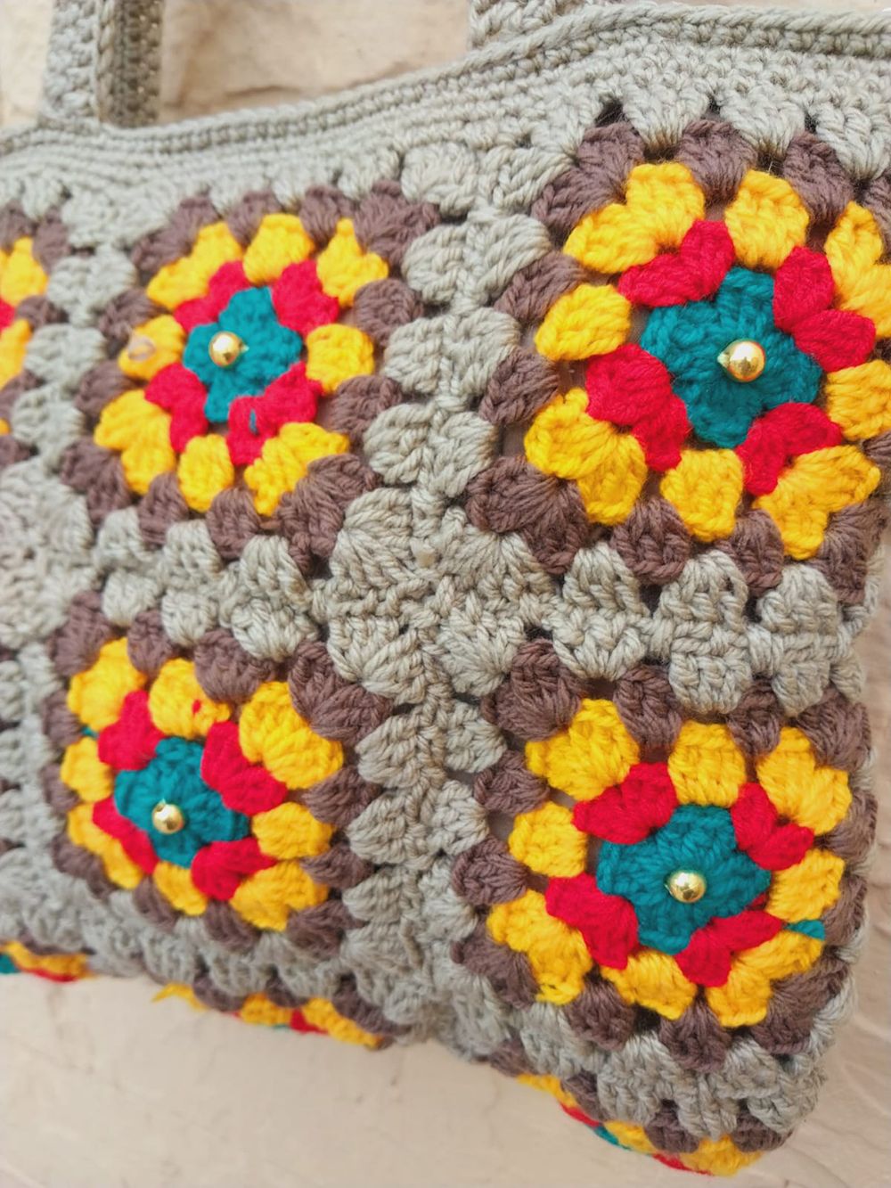 Handmade Crochet Bag for Ladiess: Stylish and Sustainable Bag - Granny Squar Crochet Bags for women - Oshi.pk - Buy & Sell Online