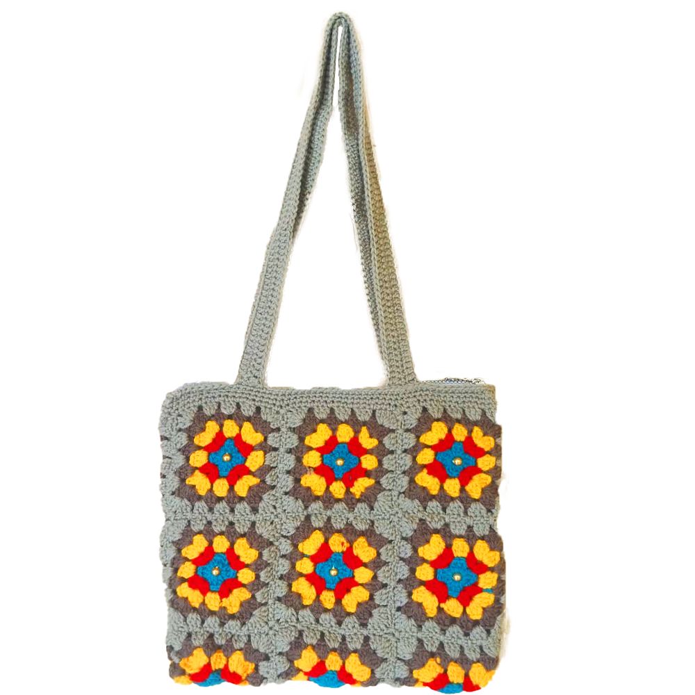 Handmade Crochet Bag for Ladiess: Stylish and Sustainable Bag - Granny Squar Crochet Bags for women - Oshi.pk - Buy & Sell Online