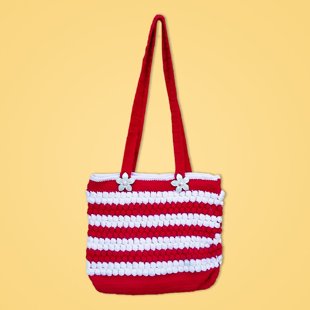 Handmade Crochet Bag For Women - Ladies Crochet Handbag, Stylish & Elegant Crochet Bag For Girls - Oshi.pk - Buy & Sell Online