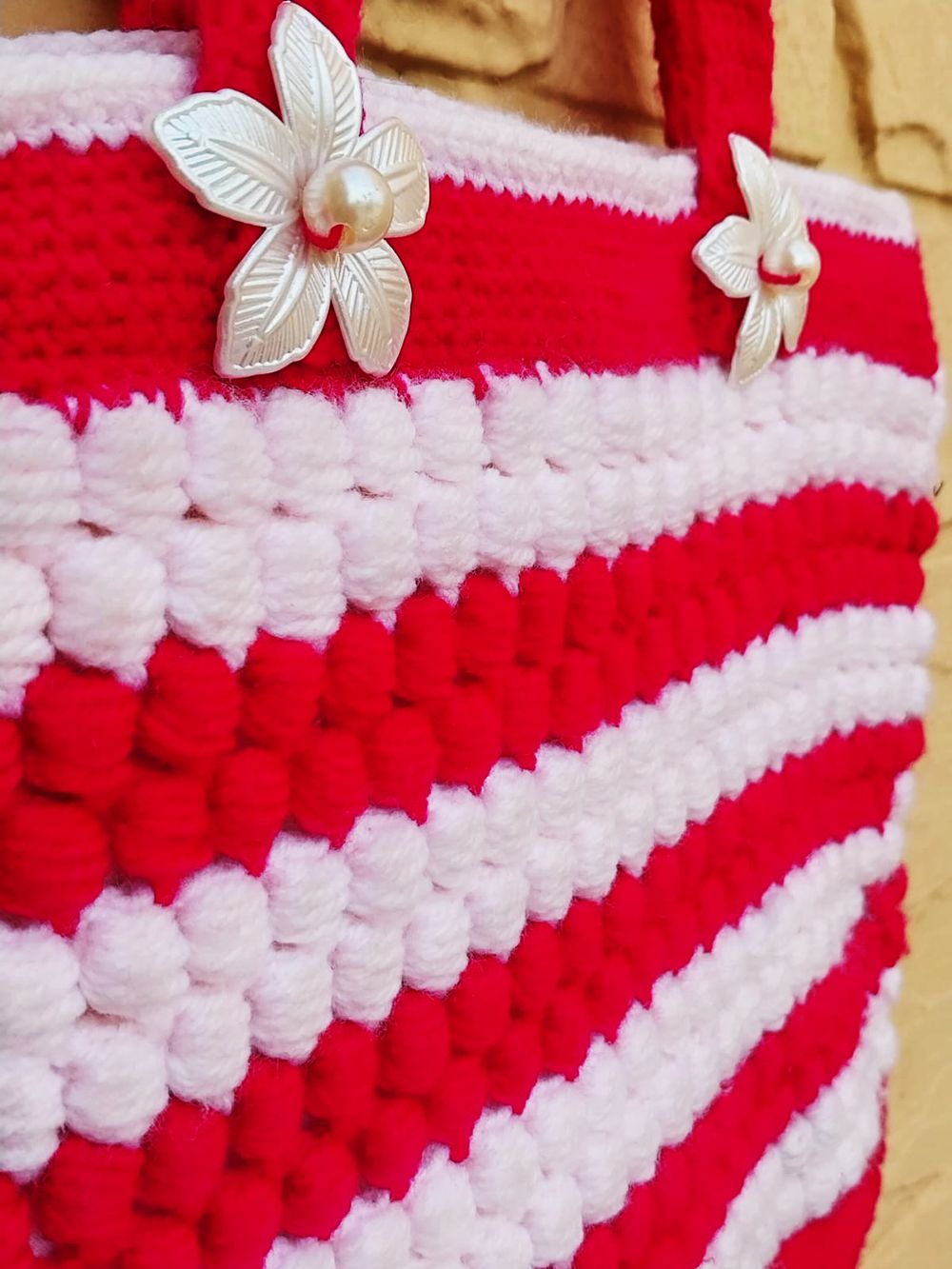 Handmade Crochet Bag For Women - Ladies Crochet Handbag, Stylish & Elegant Crochet Bag For Girls - Oshi.pk - Buy & Sell Online