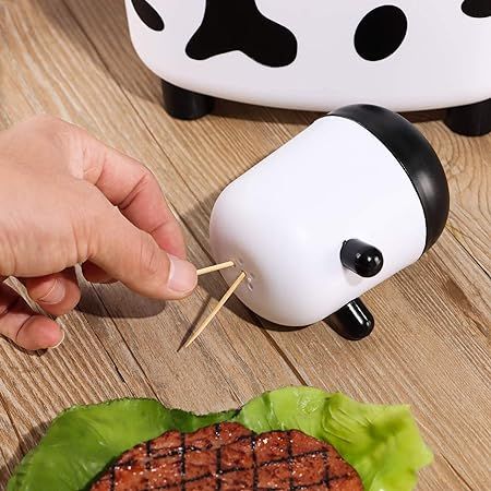 Happy Cow Tissue Box With Holder, Plastic Toothpicks Tissue Dispenser, Cartoon Cow Decorative Plastic Tissue Box, 2 in 1 Multifunctional Toothpick Hol - Oshi.pk - Buy & Sell Online
