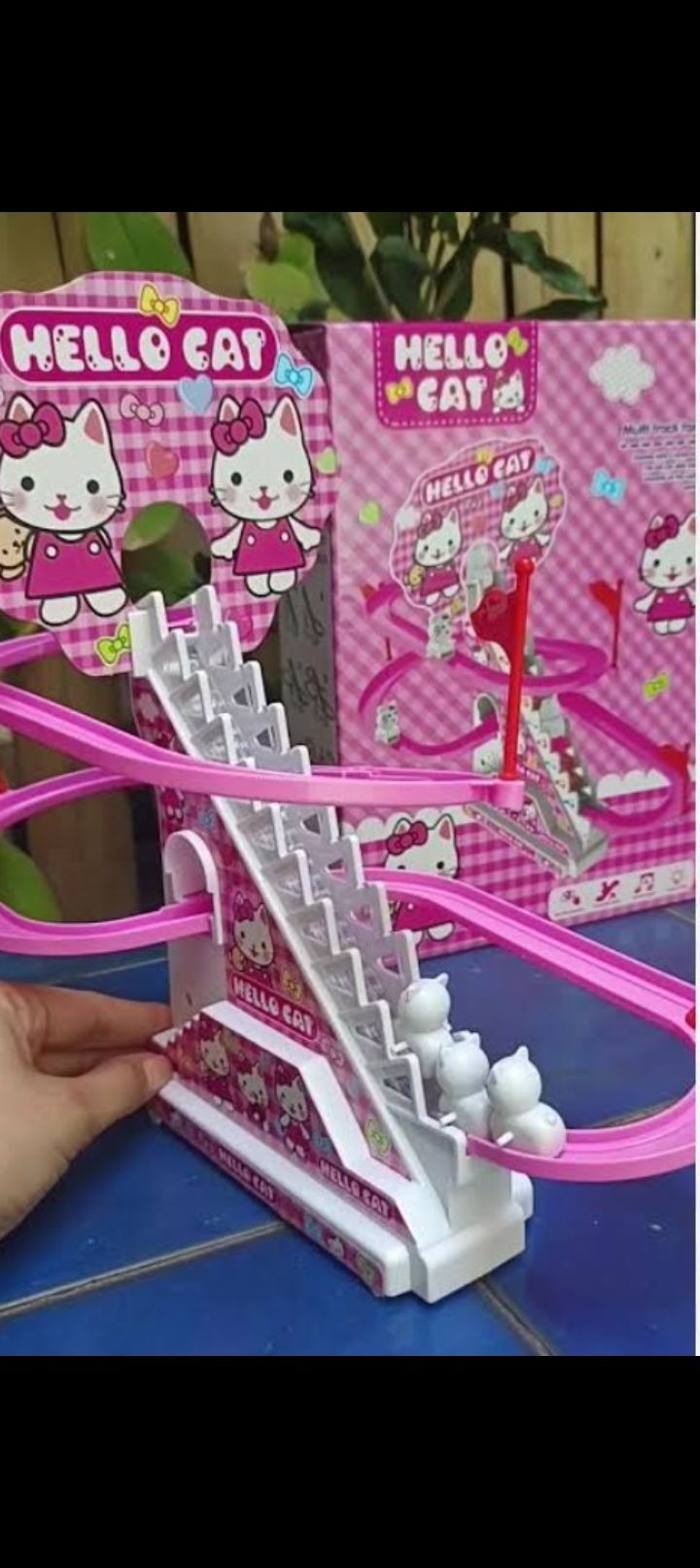 Hello Cat Musical Climbing Stairs Slide Electric Track Set For Kids - Oshi.pk - Buy & Sell Online