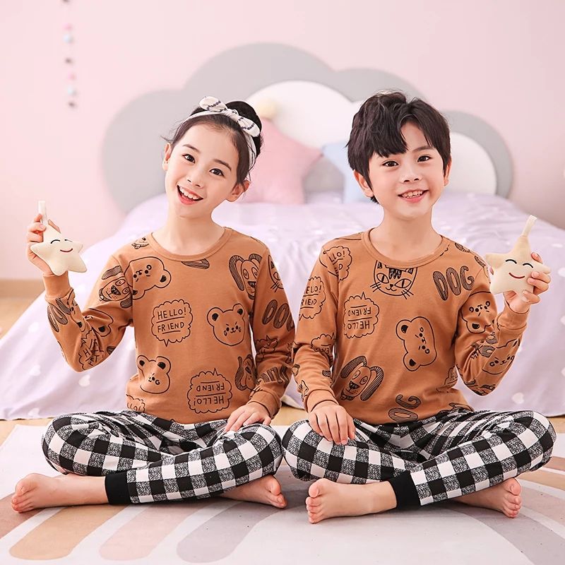 Hello Printed Brown Kids Night Dress - Oshi.pk - Buy & Sell Online