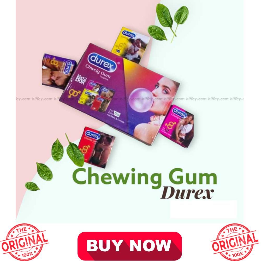 Original Durex Men Timing Delay Erection Bubble Gum - 8 Bubble - Oshi.pk - Buy & Sell Online