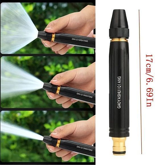 High-Pressure Water Hose Nozzle: 3 Adjustable Spray Patterns for Efficient Car Washing, Pet Cleaning, and Garden Watering - Oshi.pk - Buy & Sell Online
