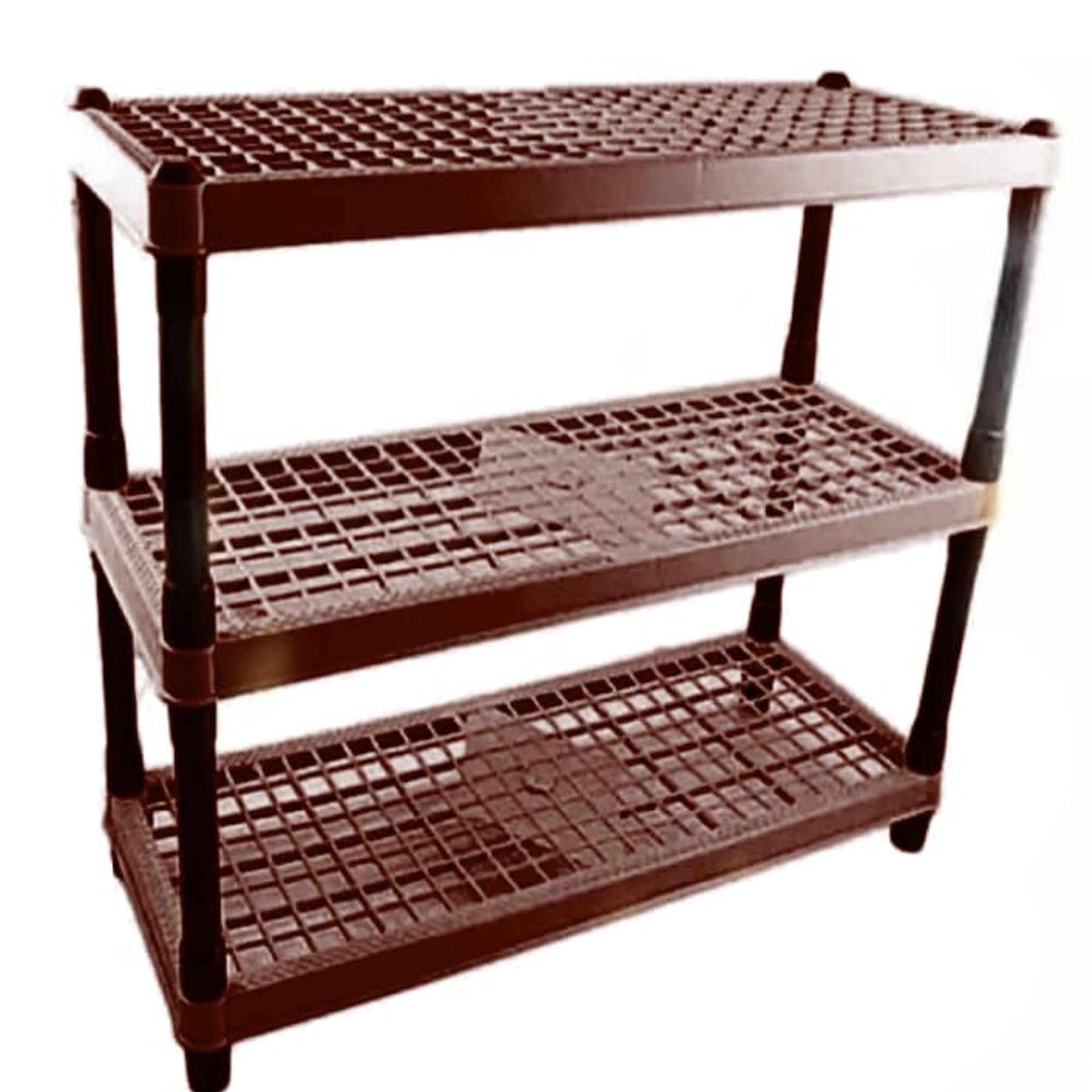 3 Layer Home & Office Multipurpose Plastic Rack / Room Organizer Home & Office Multipurpose Plastic Rack / Room Organizer / Shoe Rack Brown - Oshi.pk - Buy & Sell Online