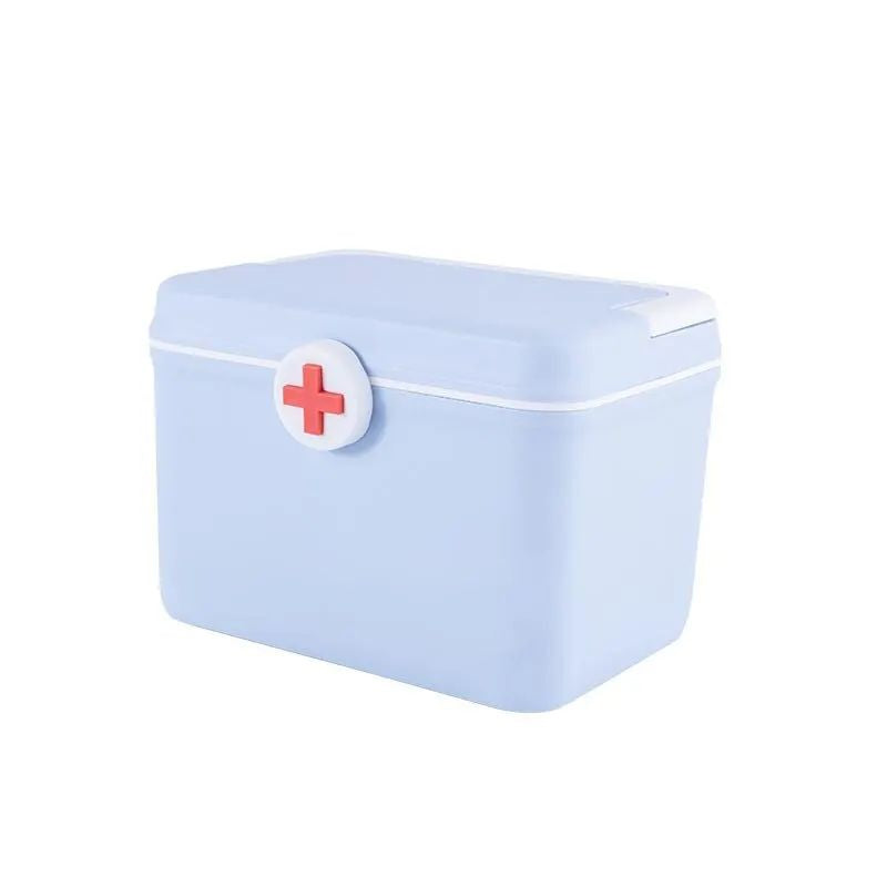 Home Medicine Box, Portable Compact First Aid Box, Plus Emergency Medical Box, Double Layer Medicine Box, Family Travel Portable First Aid Box, Large - Oshi.pk - Buy & Sell Online