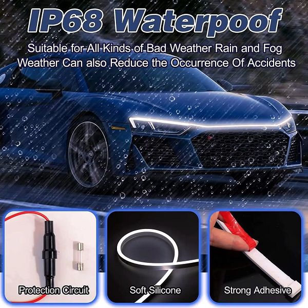 Hood Light Strip Flexible DRL Daytime Running Headlight - Oshi.pk - Buy & Sell Online