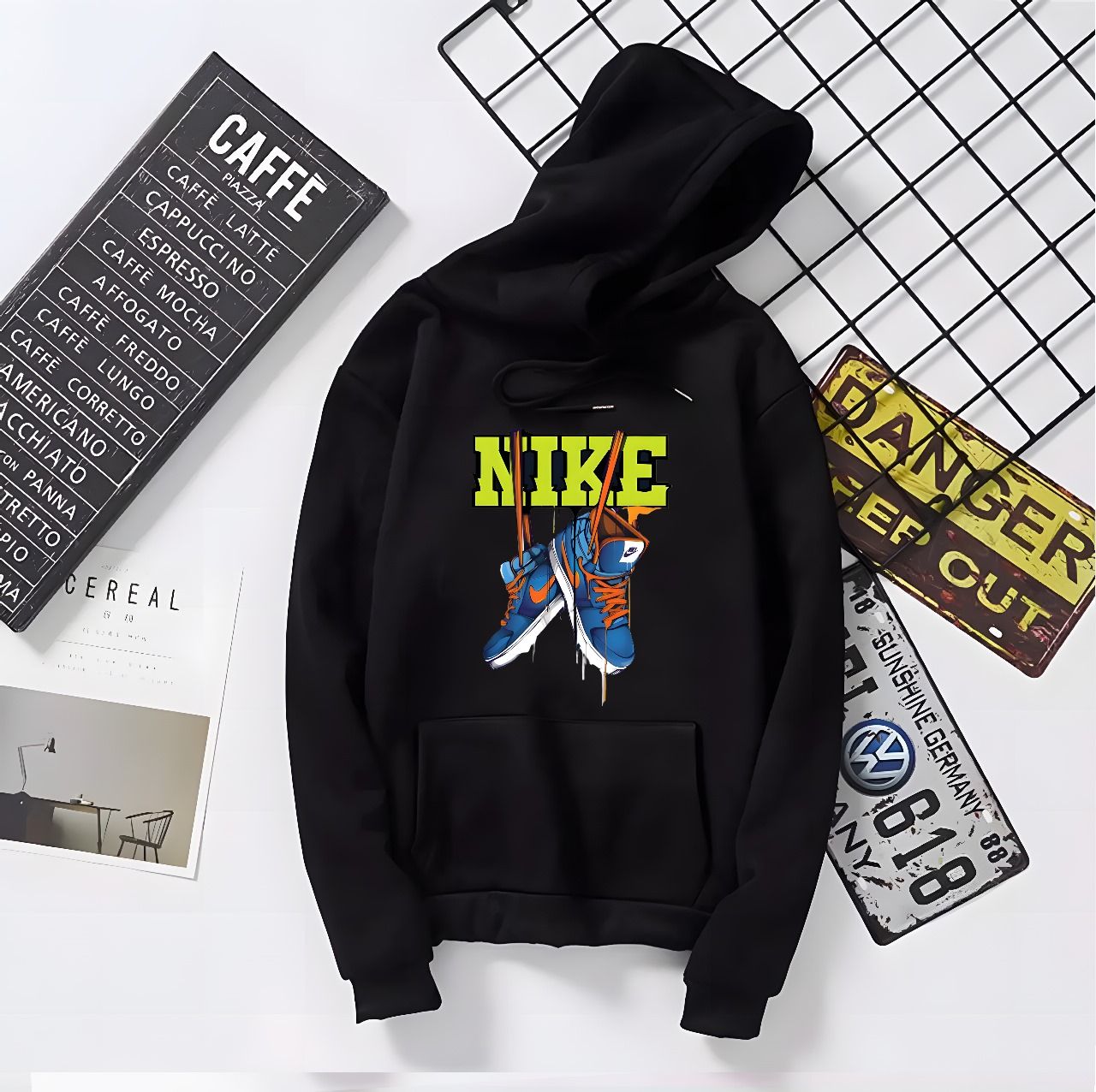 Hoodie For Mens Printed Kangaroo Hoodie Pocket Drawstring Pullovers Clothing Long Sleeves Export Quality Winter Wear - Oshi.pk - Buy & Sell Online