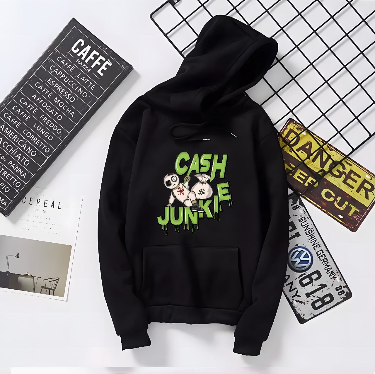 Hoodie For Mens Printed Kangaroo Hoodie Pocket Drawstring Pullovers Clothing Long Sleeves Export Quality Winter Wear - Oshi.pk - Buy & Sell Online
