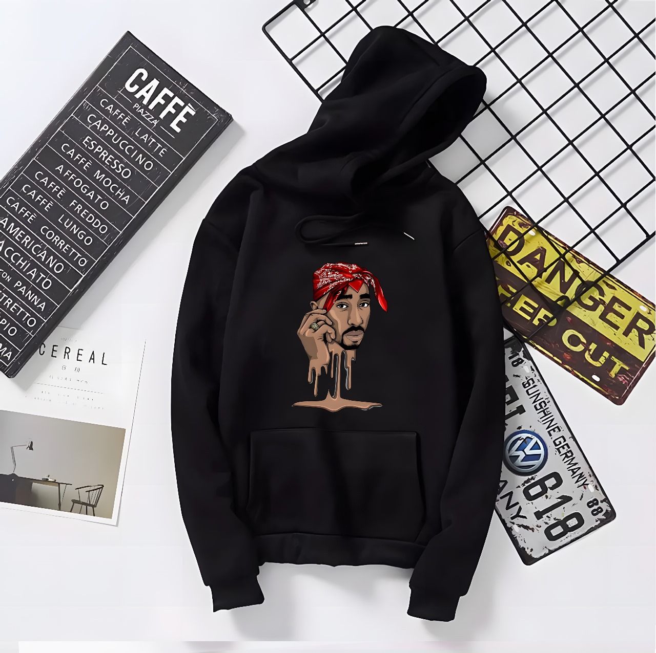 Hoodie For Mens Printed Kangaroo Hoodie Pocket Drawstring Pullovers Clothing Long Sleeves Export Quality Winter Wear - Oshi.pk - Buy & Sell Online