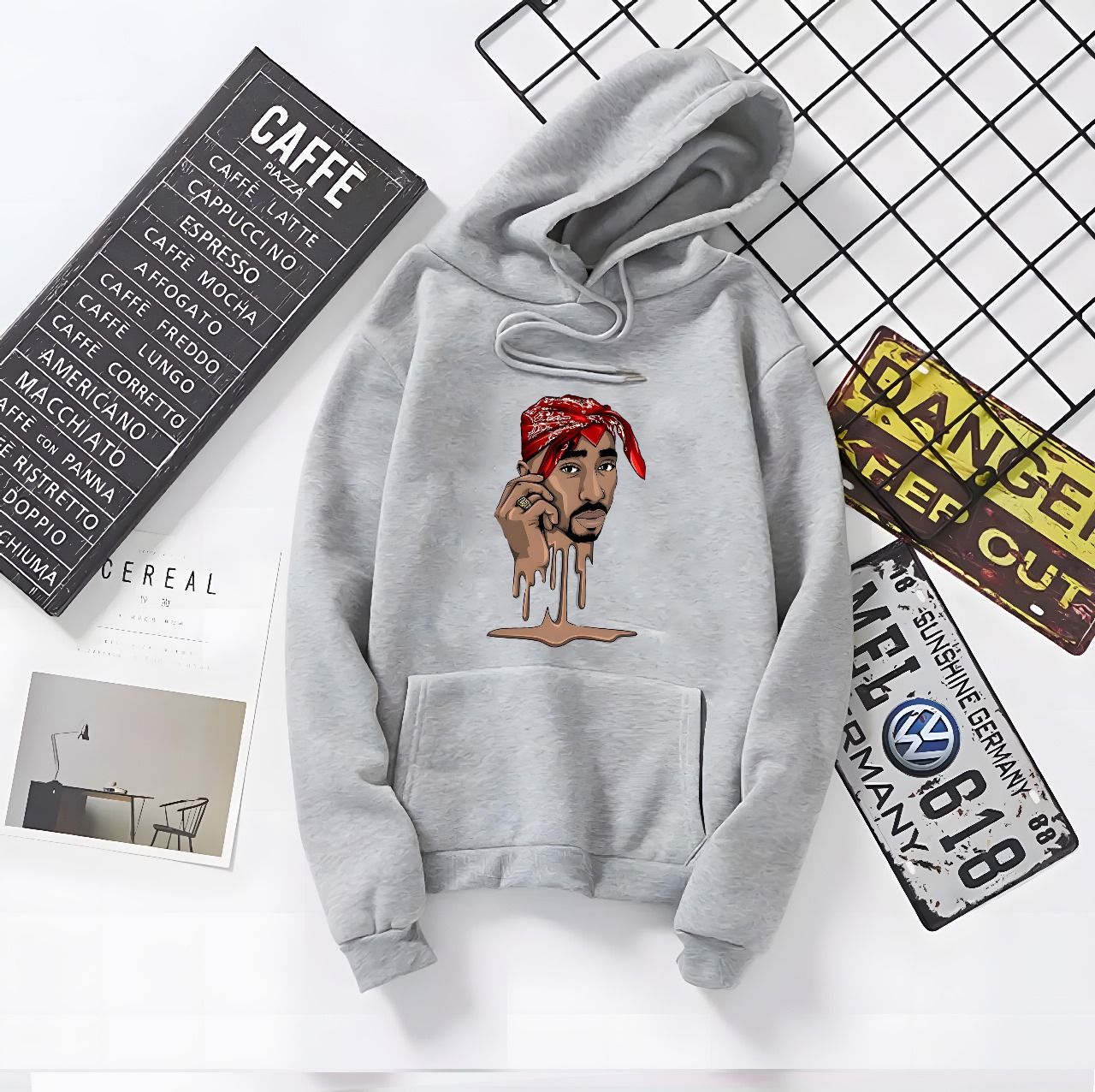 Hoodie For Mens Printed Kangaroo Hoodie Pocket Drawstring Pullovers Clothing Long Sleeves Export Quality Winter Wear - Oshi.pk - Buy & Sell Online