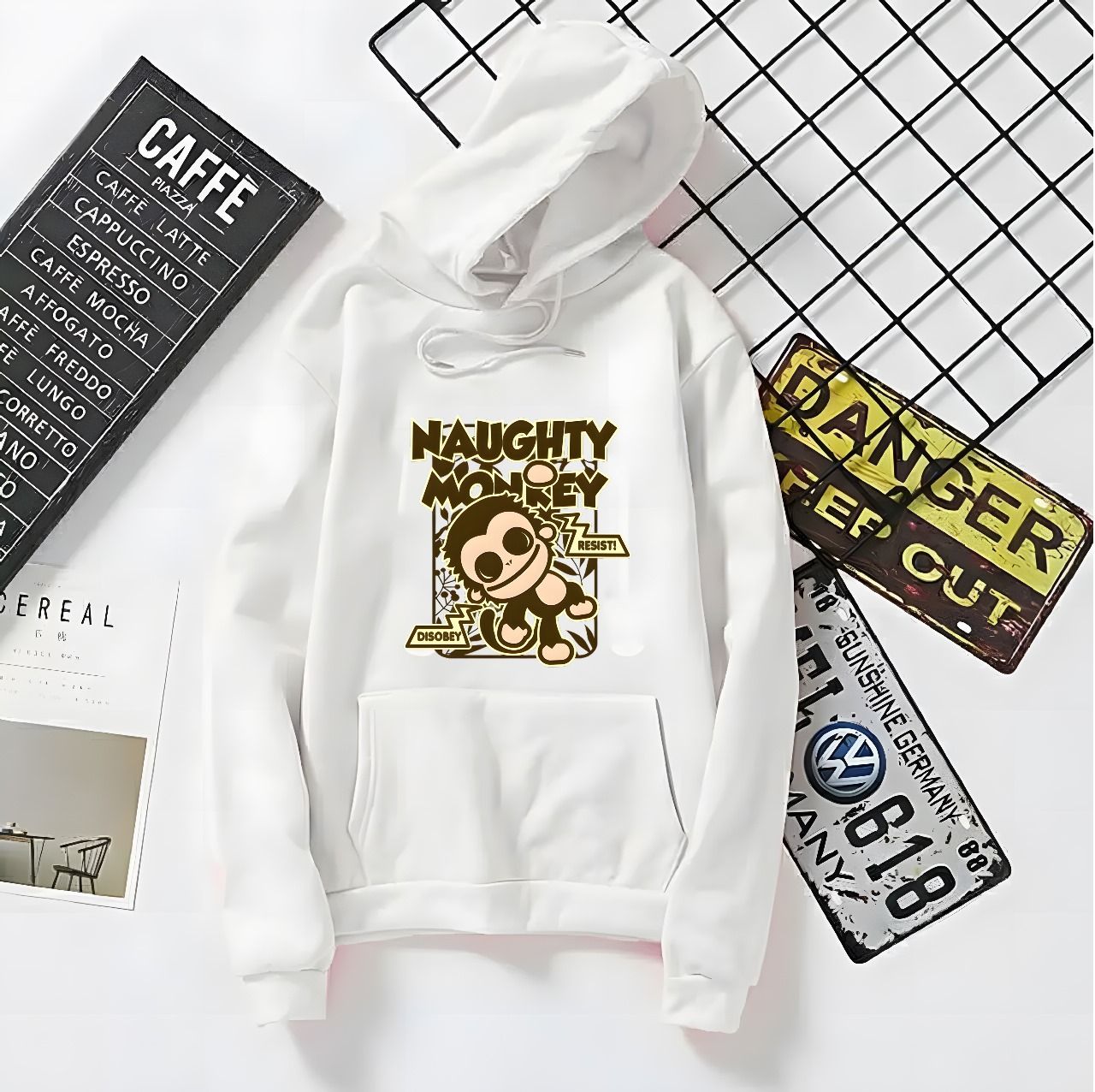 Hoodie For Mens Printed Kangaroo Hoodie Pocket Drawstring Pullovers Clothing Long Sleeves Export Quality Winter Wear - Oshi.pk - Buy & Sell Online
