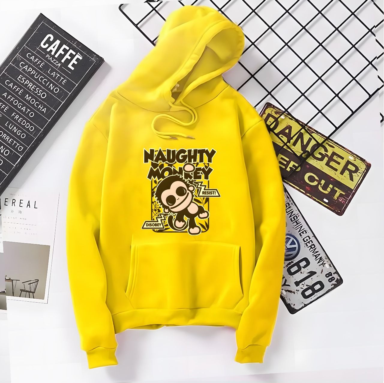 Hoodie For Mens Printed Kangaroo Hoodie Pocket Drawstring Pullovers Clothing Long Sleeves Export Quality Winter Wear - Oshi.pk - Buy & Sell Online