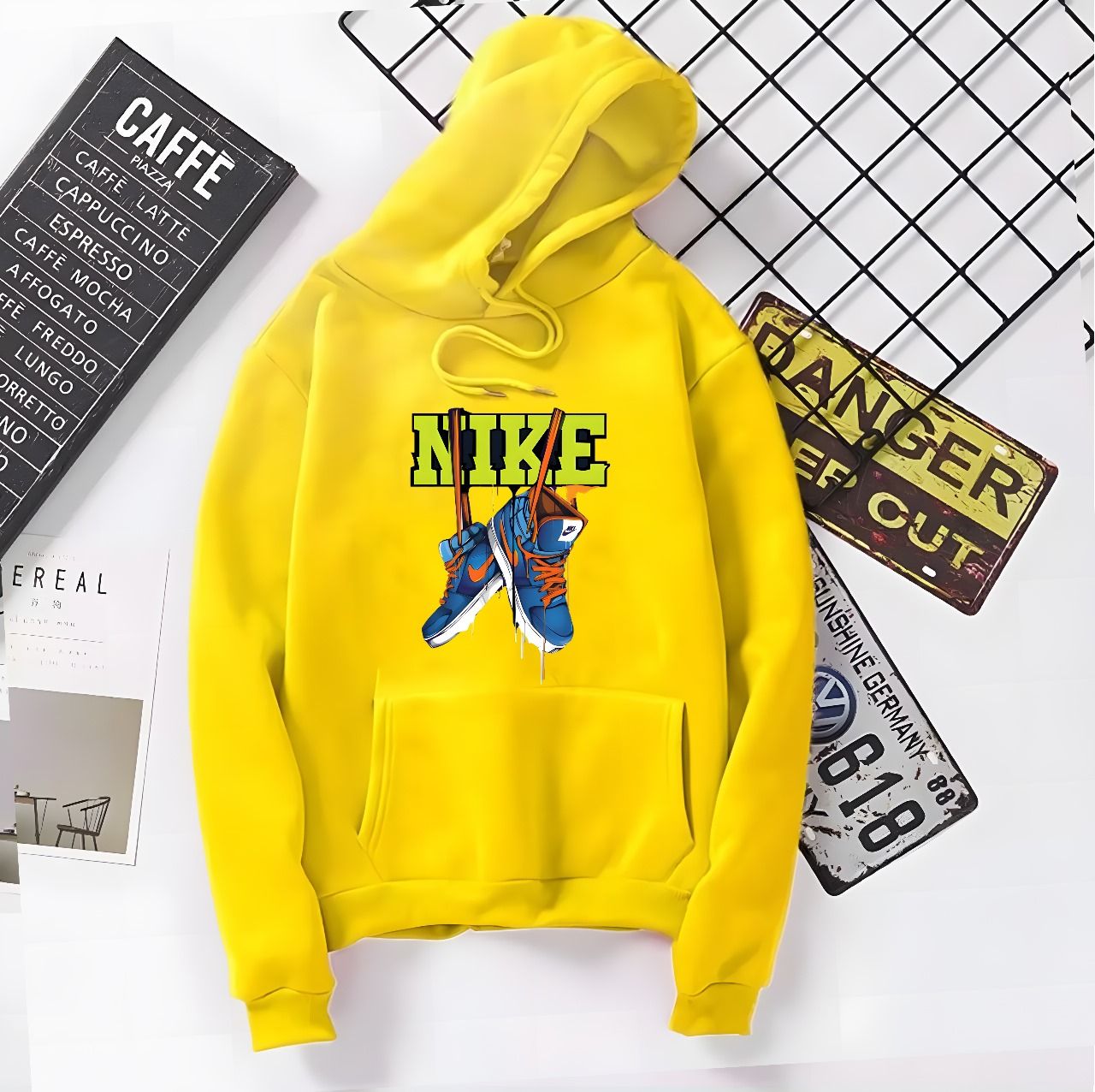 Hoodie For Mens Printed Kangaroo Hoodie Pocket Drawstring Pullovers Clothing Long Sleeves Export Quality Winter Wear - Oshi.pk - Buy & Sell Online