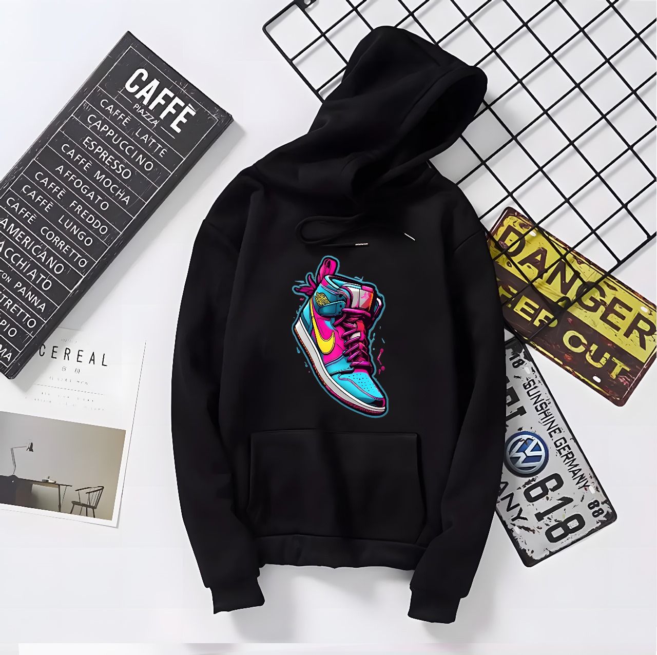 Hoodie For Mens Printed Kangaroo Hoodie Pocket Drawstring Pullovers Clothing Long Sleeves Export Quality Winter Wear - Oshi.pk - Buy & Sell Online