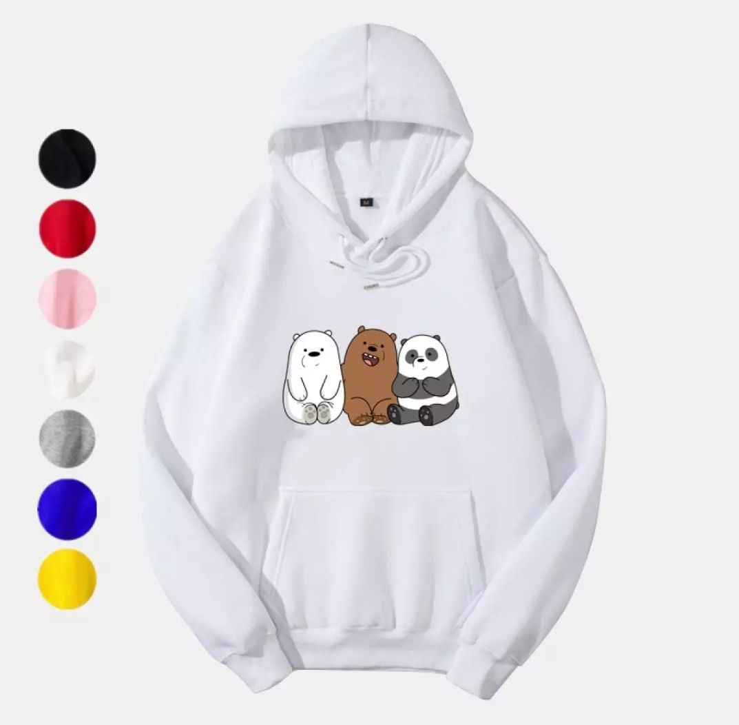 Hoodie For Women n Girl Winter Collection in stylish 3 BEARS Printed Hoodie - Oshi.pk - Buy & Sell Online