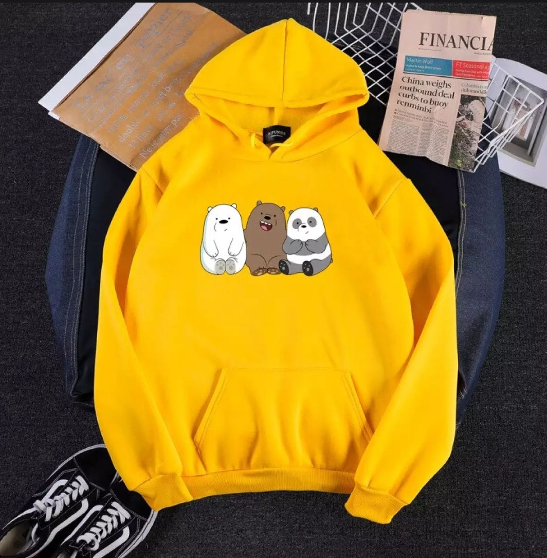 Hoodie For Women n Girl Winter Collection in stylish 3 BEARS Printed Hoodie - Oshi.pk - Buy & Sell Online