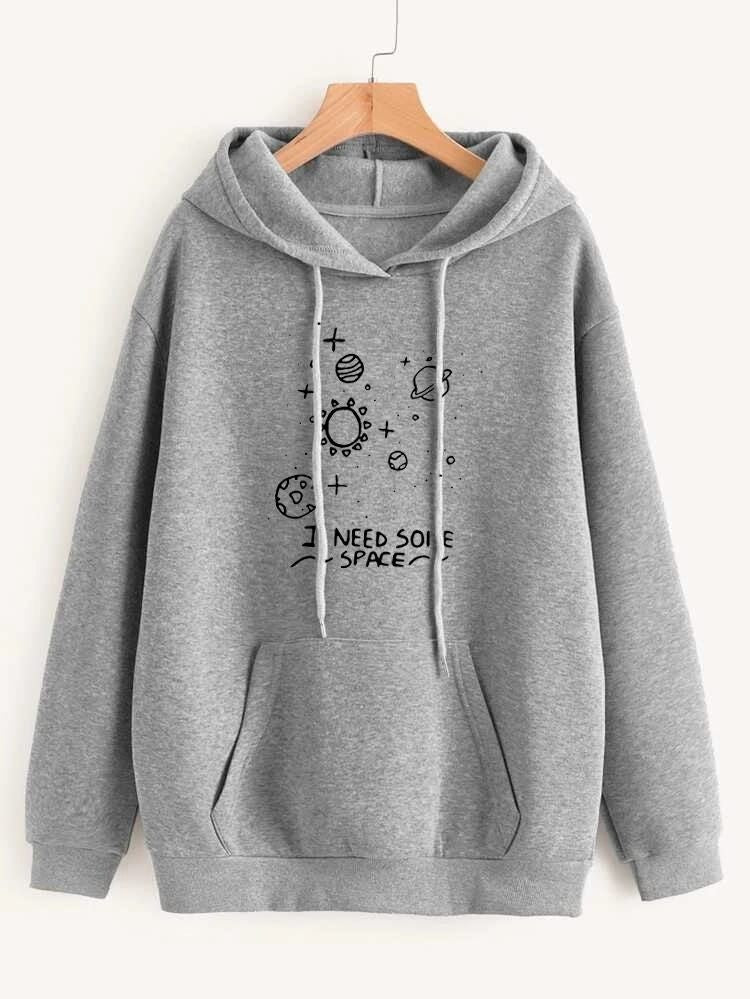 Hoodies For WOMEN & GIRL I NEED SOME Printed Kangaroo Pocket Drawstring Pullovers Clothing Long Sleeves Export Quality Winter Wear - Oshi.pk - Buy & Sell Online