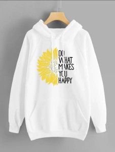 Hoodies For WOMEN & GIRL SUN FIOWER Printed Kangaroo Pocket Drawstring Pullovers Clothing Long Sleeves Export Quality Winter Wear- - Oshi.pk - Buy & Sell Online