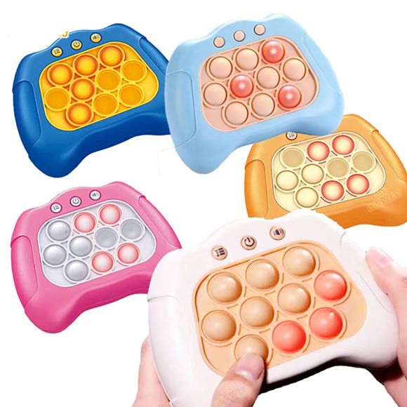 Hot Quick Push Bubbles Pop Game Light Fidget Toy Pro Speed Push Up Electronic Pop Trendy Games Poplight Whack A Mole Sensory Toy NEW - Oshi.pk - Buy & Sell Online
