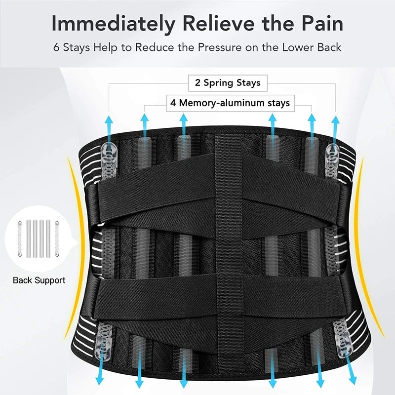 Hot Sale Back Braces Waist Belt Men Women Work Lower Back Pain Relief Breathable Anti-skid Spine Lumbar Support Belt - Oshi.pk - Buy & Sell Online
