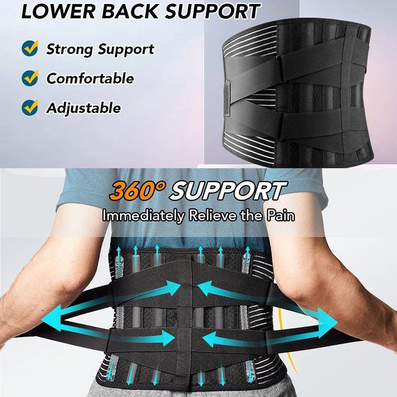 Hot Sale Back Braces Waist Belt Men Women Work Lower Back Pain Relief Breathable Anti-skid Spine Lumbar Support Belt - Oshi.pk - Buy & Sell Online
