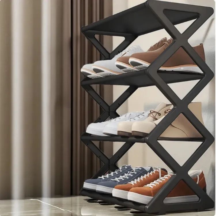 Household Simple Multi 3layer Space Saving Xshaped Shoe Rack Multi Functional Assembly Shoe Cabinet Dust Proof Storage Rack - Oshi.pk - Buy & Sell Online