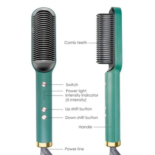 HQT-909B Hair Straightener - Ceramic Heated Hair Brush - Oshi.pk - Buy & Sell Online
