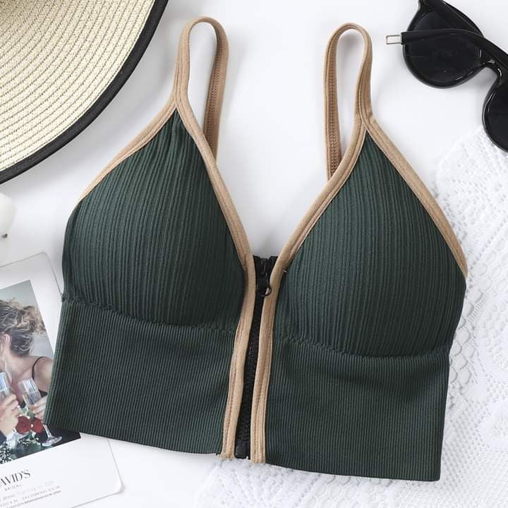 Imported Best Quality Sport Zipper Bras for Women/Girls - Oshi.pk - Buy & Sell Online
