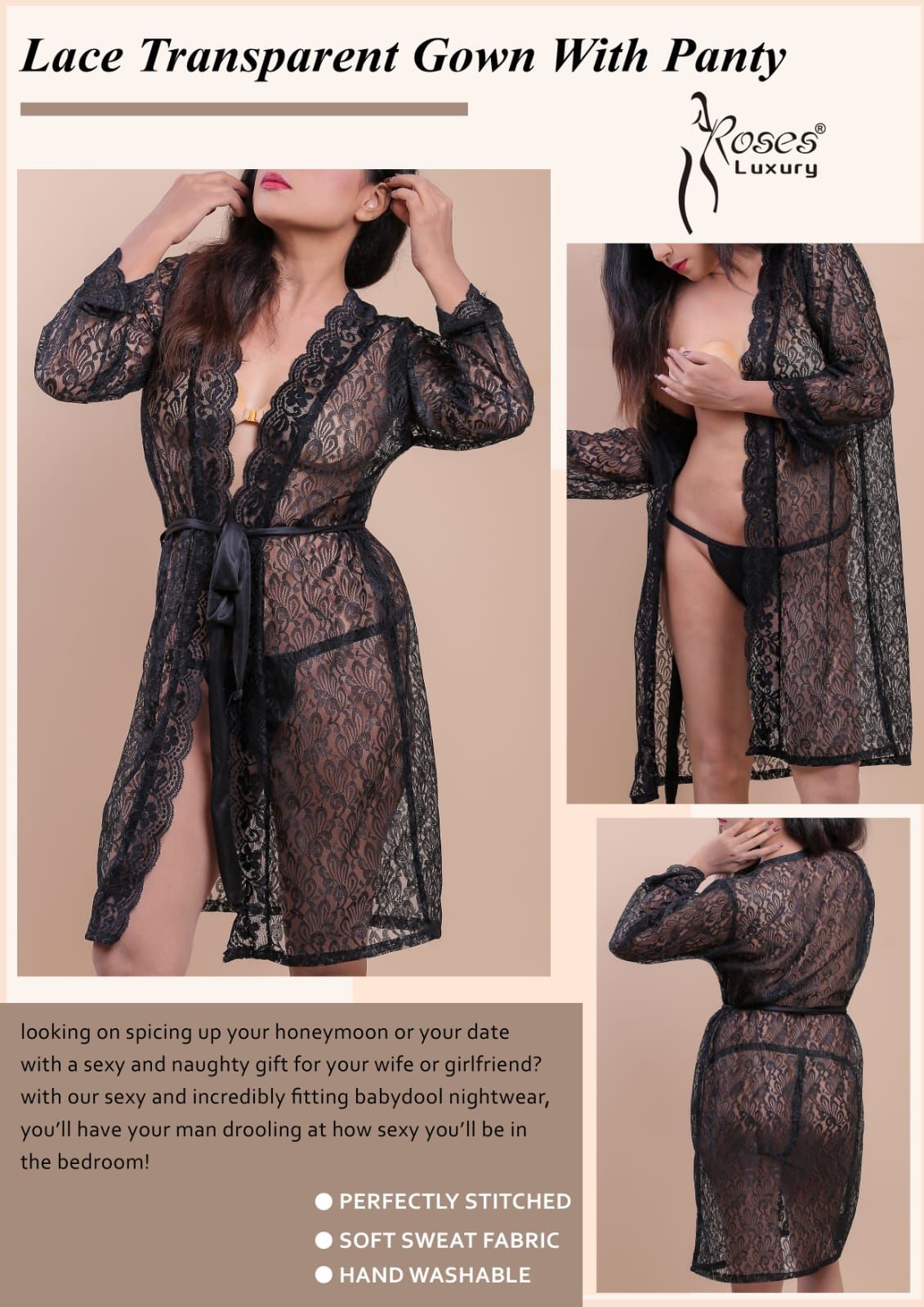 2 PCS Nighty net gown & Painty - Oshi.pk - Buy & Sell Online