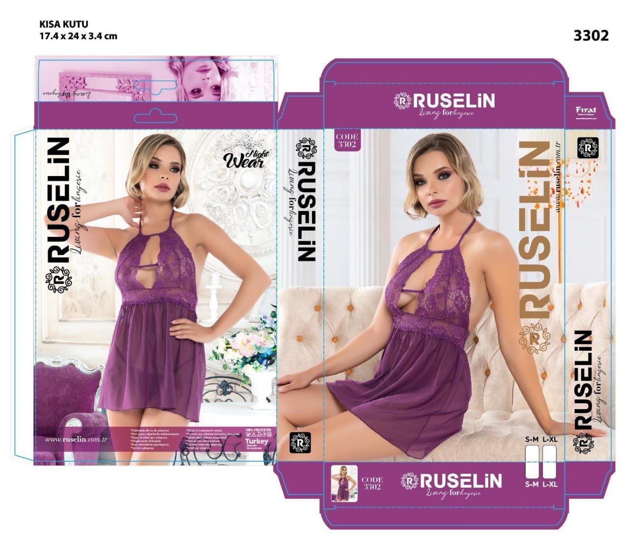 Imported Purple 2 pcs Bridal Nighty Premium Quality - Oshi.pk - Buy & Sell Online