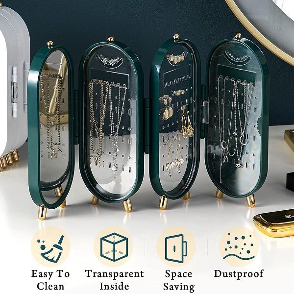 Jewelry Storage Box for Women Foldable Acrylic Jewelry Display Stand - Oshi.pk - Buy & Sell Online