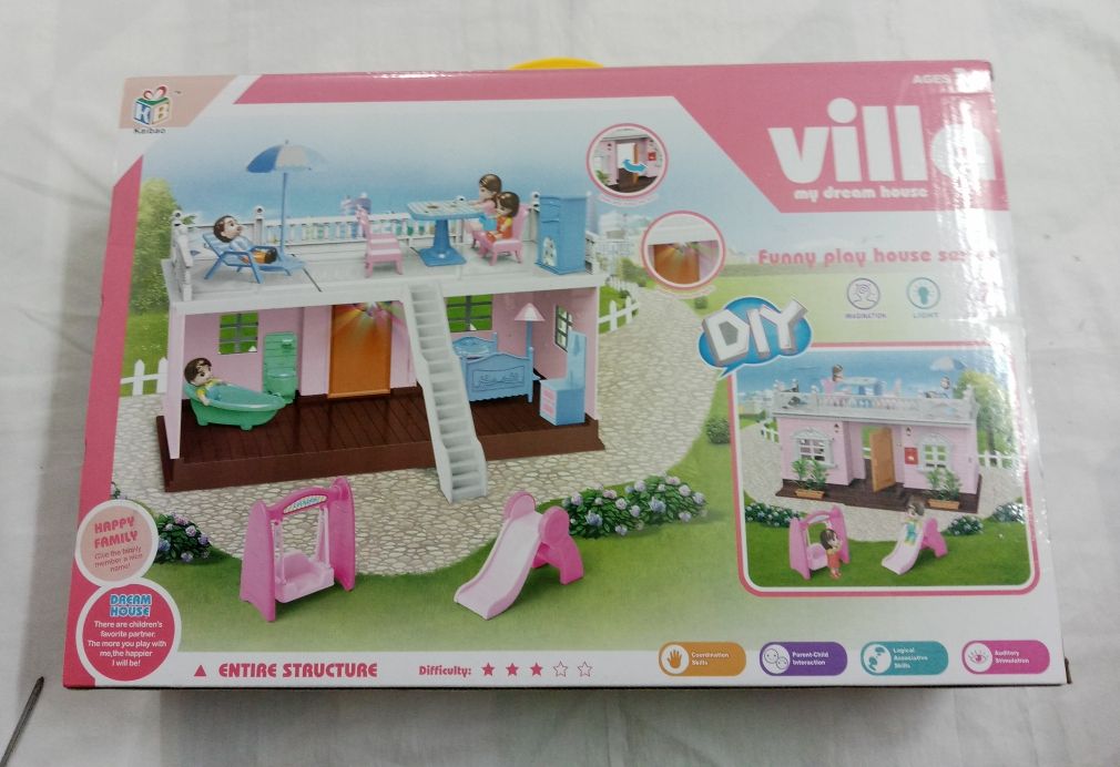 Kaibao Villa - Funny Play house- DIY - Light - 4 mini Dolls - Mini Accessories - Oshi.pk - Buy & Sell Online