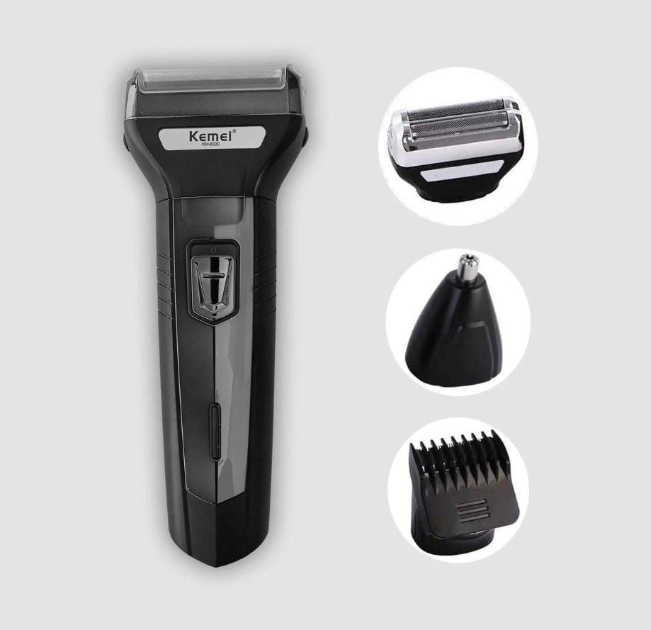 KEMEI KM 6330 - 3 in 1 Professional Rechargeable Hair Clipper Trimmer & Shaver Men Grooming Kit Hair Removal Machine Nose Trimmer - Oshi.pk - Buy & Sell Online