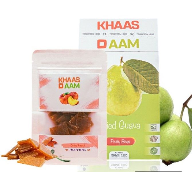 Khaso Aam Guava 100 Gm With Tester Peach 40gm 100% Natural Dried Guawa Fruit Candy | Khaso Am Premium Amrood Fruit Bar, Aaru Candy Toffee Amrud Pulp J - Oshi.pk - Buy & Sell Online